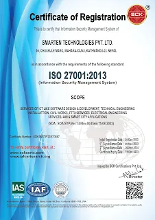 ISO 27001:2022 Certification 6 SMARTEN TECHNOLOGIES PVT. LTD. ISO 27001 3667 page 0001